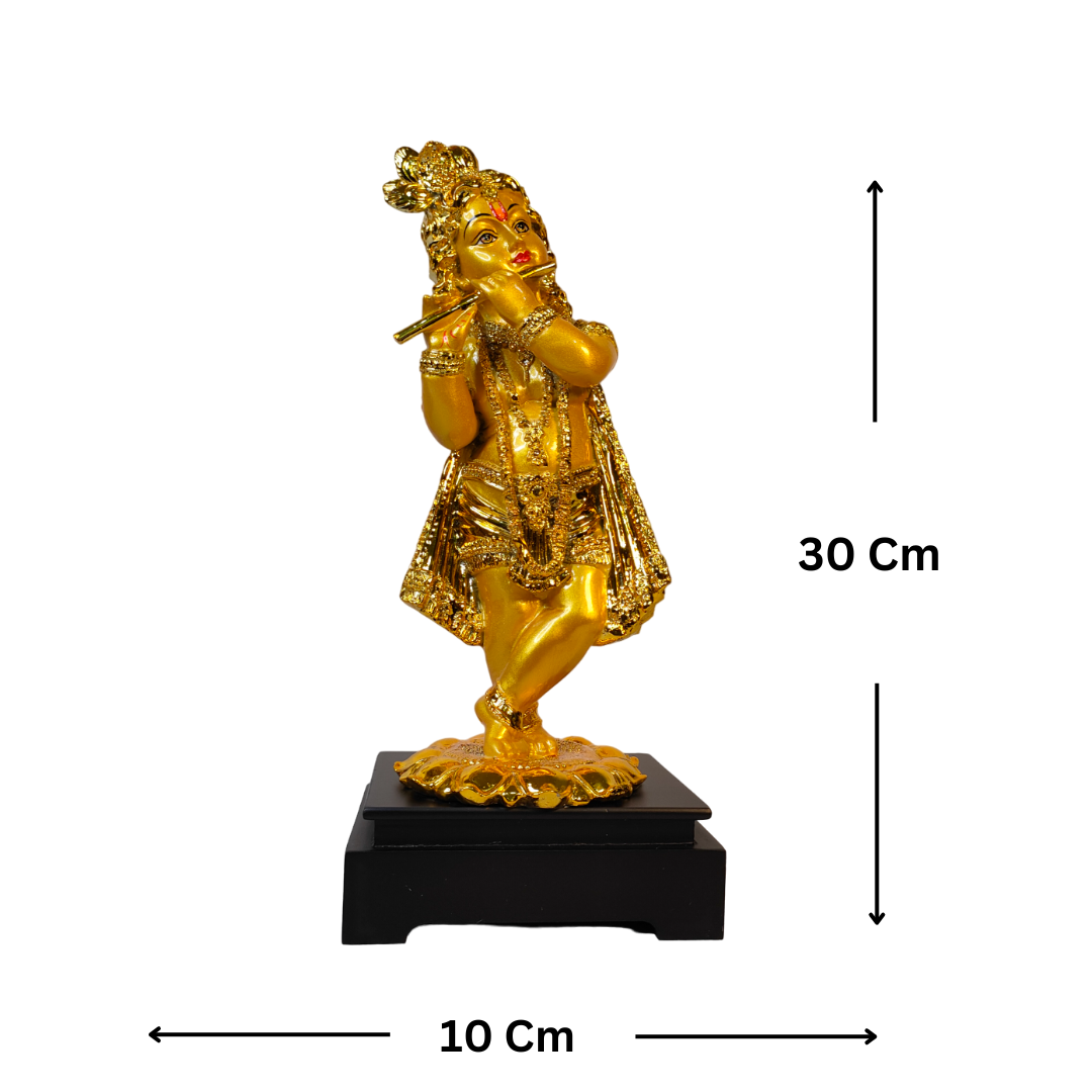 Krishna Idol Gold Plated Statue