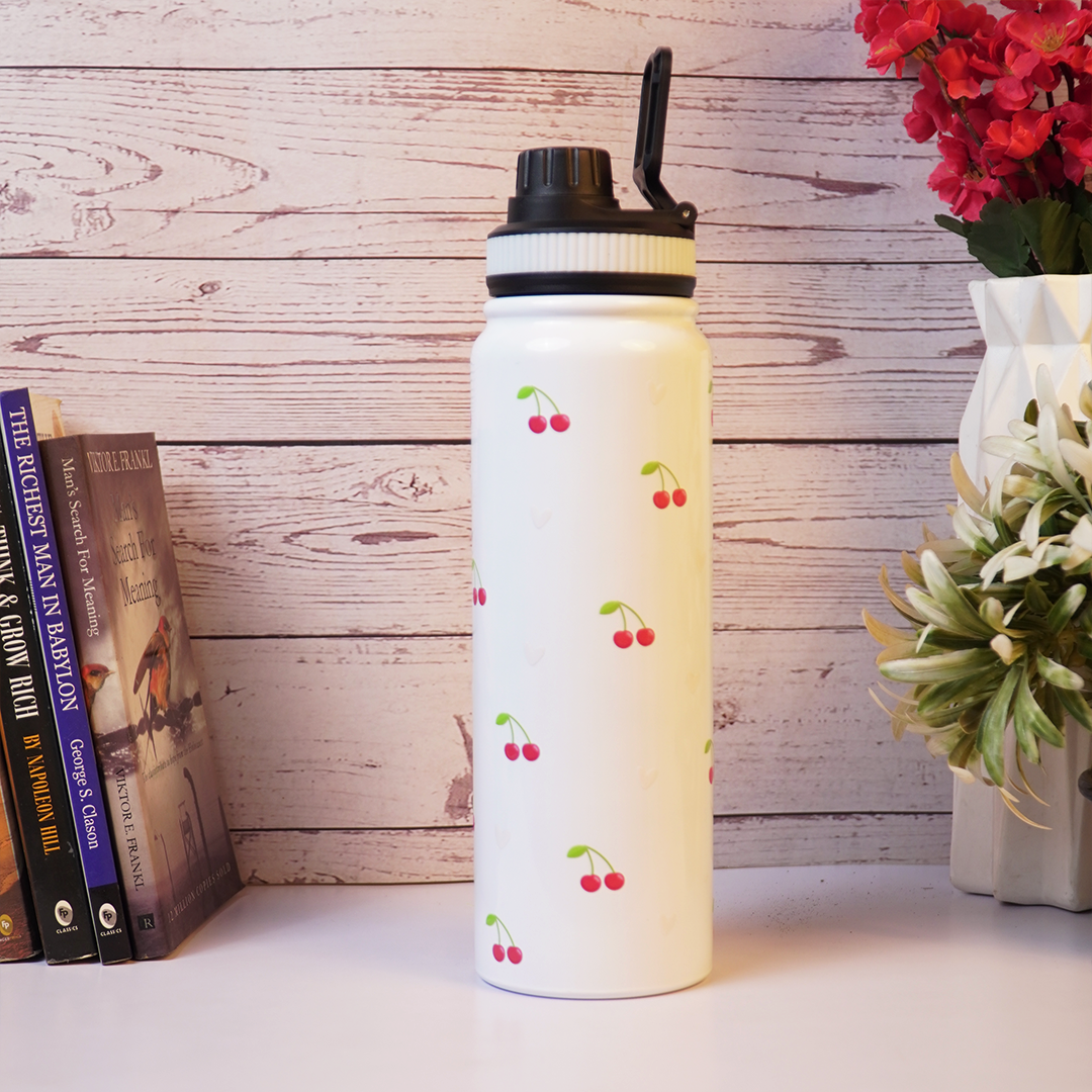 Cherry Bliss Stainless Steel Water Bottle | Cute & Durable Everyday Hydration