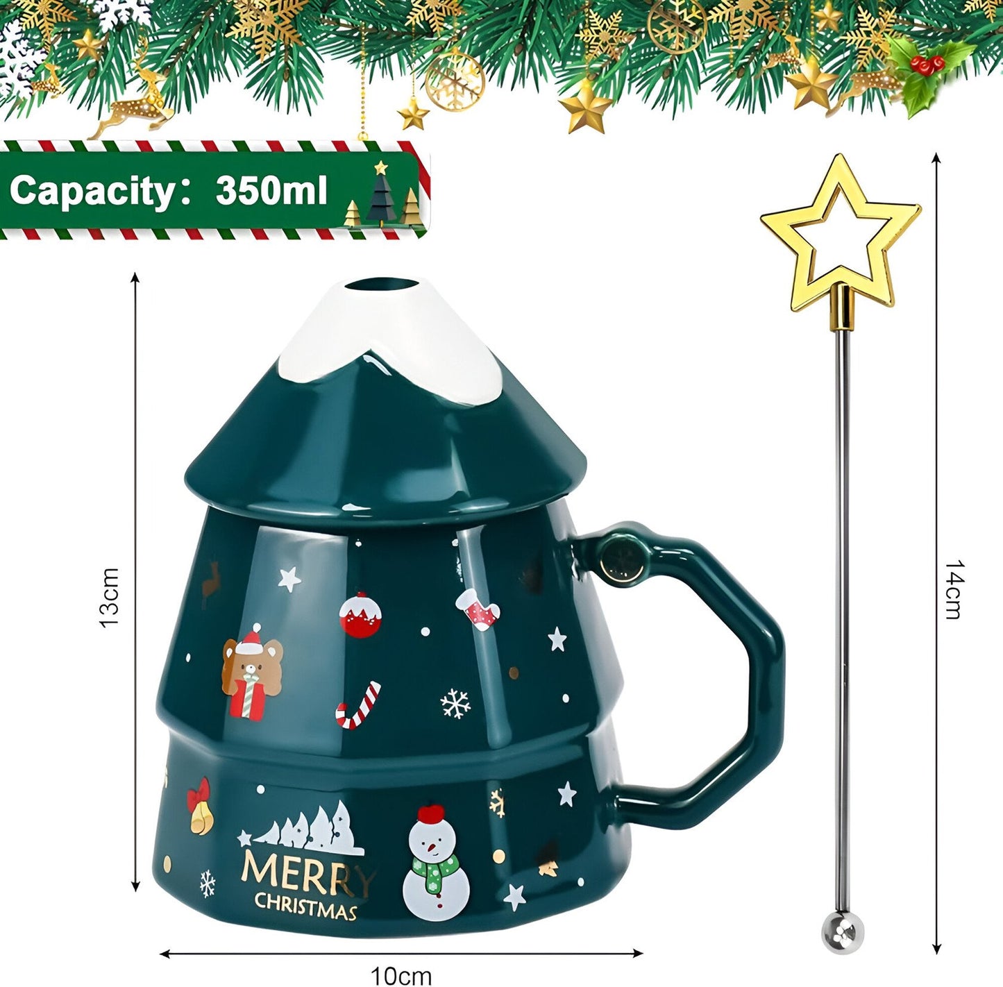 Christmas Tree Star Mug (Random Color)