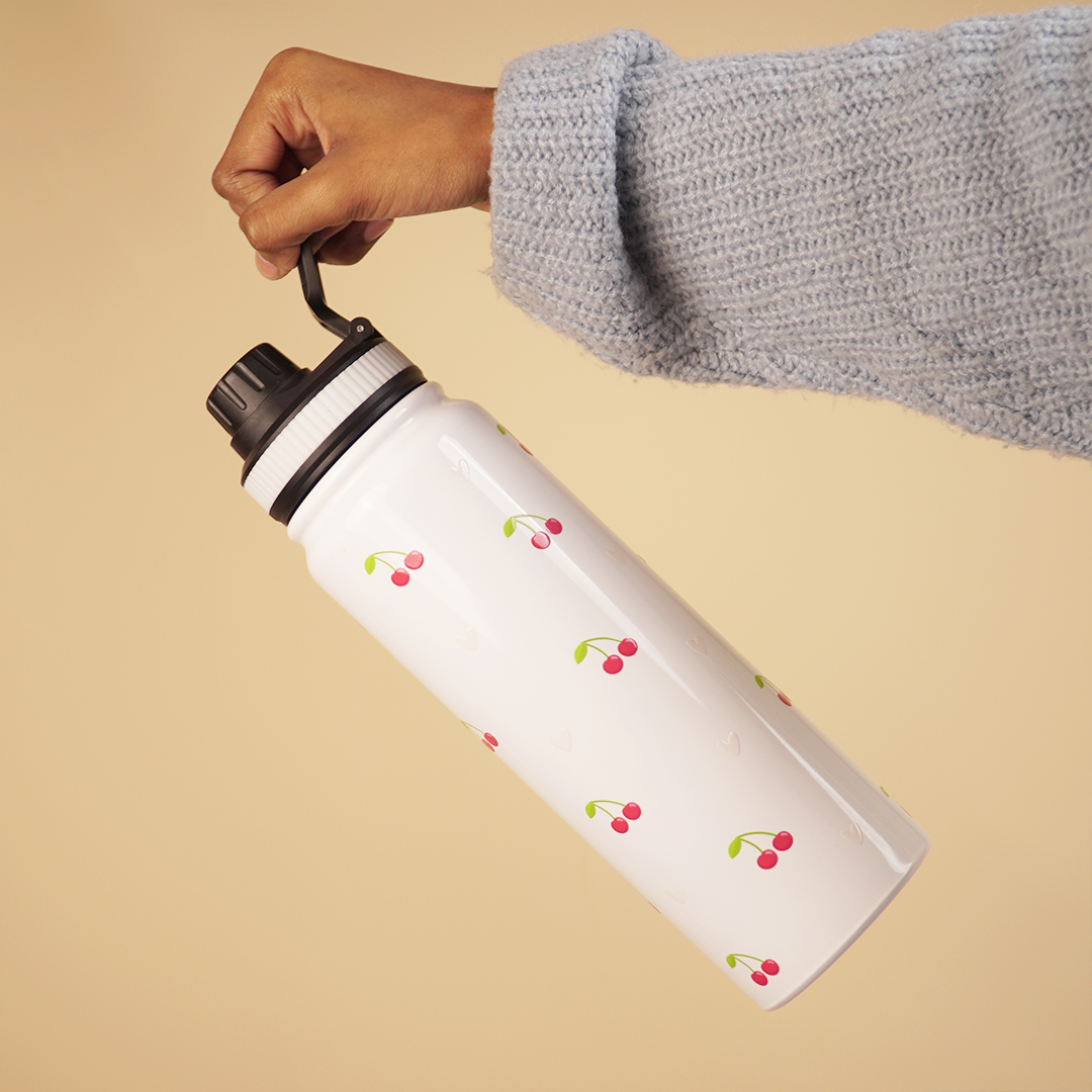 Cherry Bliss Stainless Steel Water Bottle | Cute & Durable Everyday Hydration