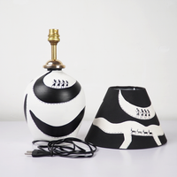 Artisan Noir Lamp – Handcrafted Black & White Aesthetic Light