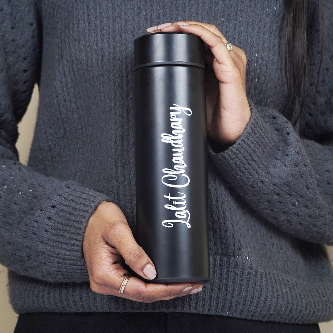Premium Black Insulated Stainless Steel Water Bottle