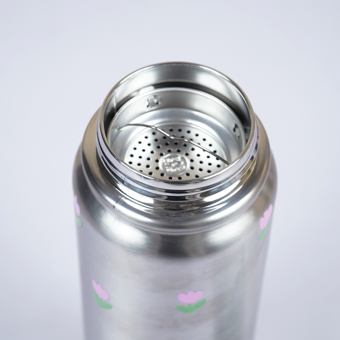 Stainless Steel Floral Printed Water Bottle