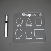 Reusable Shapes Learning Board for Kids with pen box & Cleaning Cloth