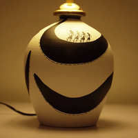 Artisan Noir Lamp – Handcrafted Black & White Aesthetic Light