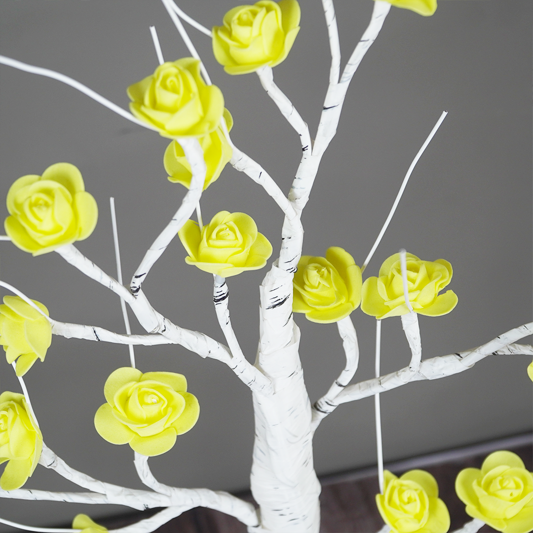 Yellow Blossom Decorative Tree Light – Rose Flower Table Lamp