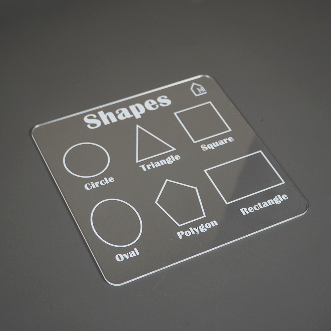 Reusable Shapes Learning Board for Kids with pen box & Cleaning Cloth