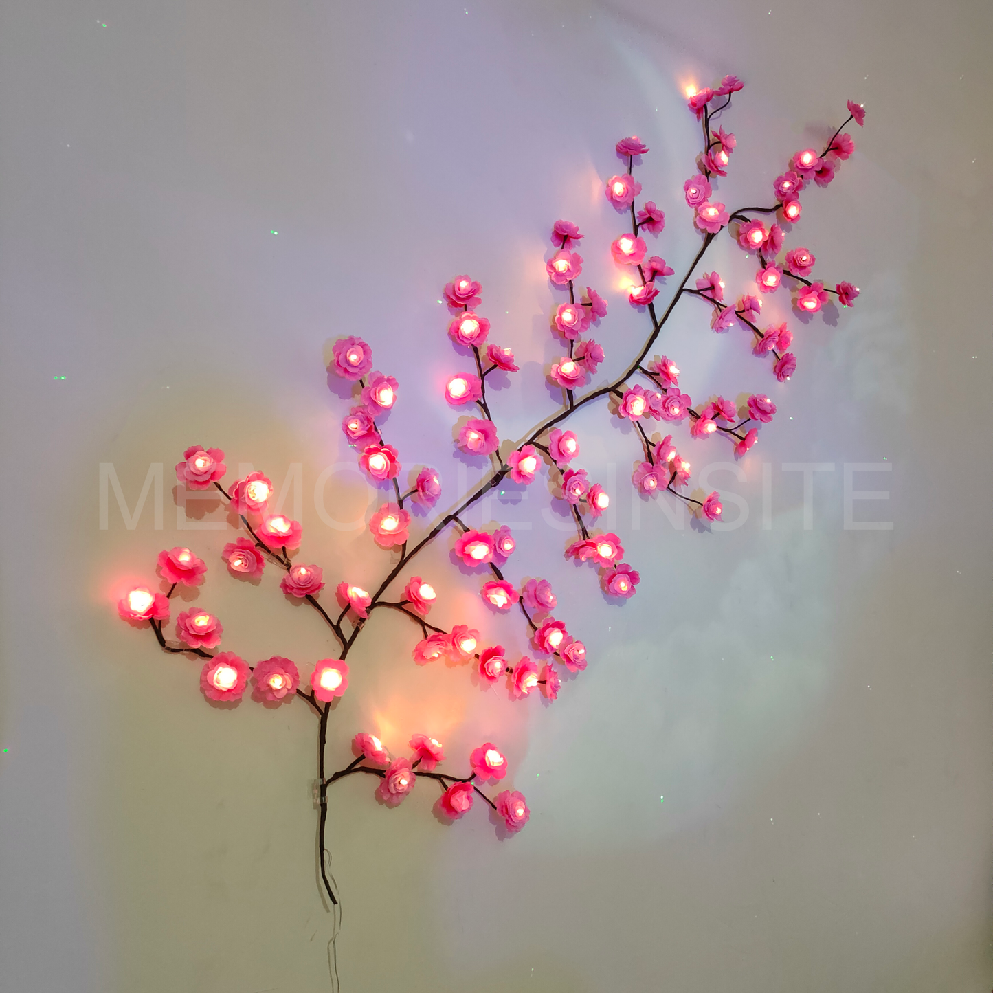MEMORIES INSITE™BRANCH LIGHT PINK ROSE CHERRY BLOSSOM TREE BRANCH LIGHTING