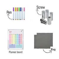 Acrylic Milky Monthly Wall Planner – Reusable Calendar Board with Notes & To-Do Section