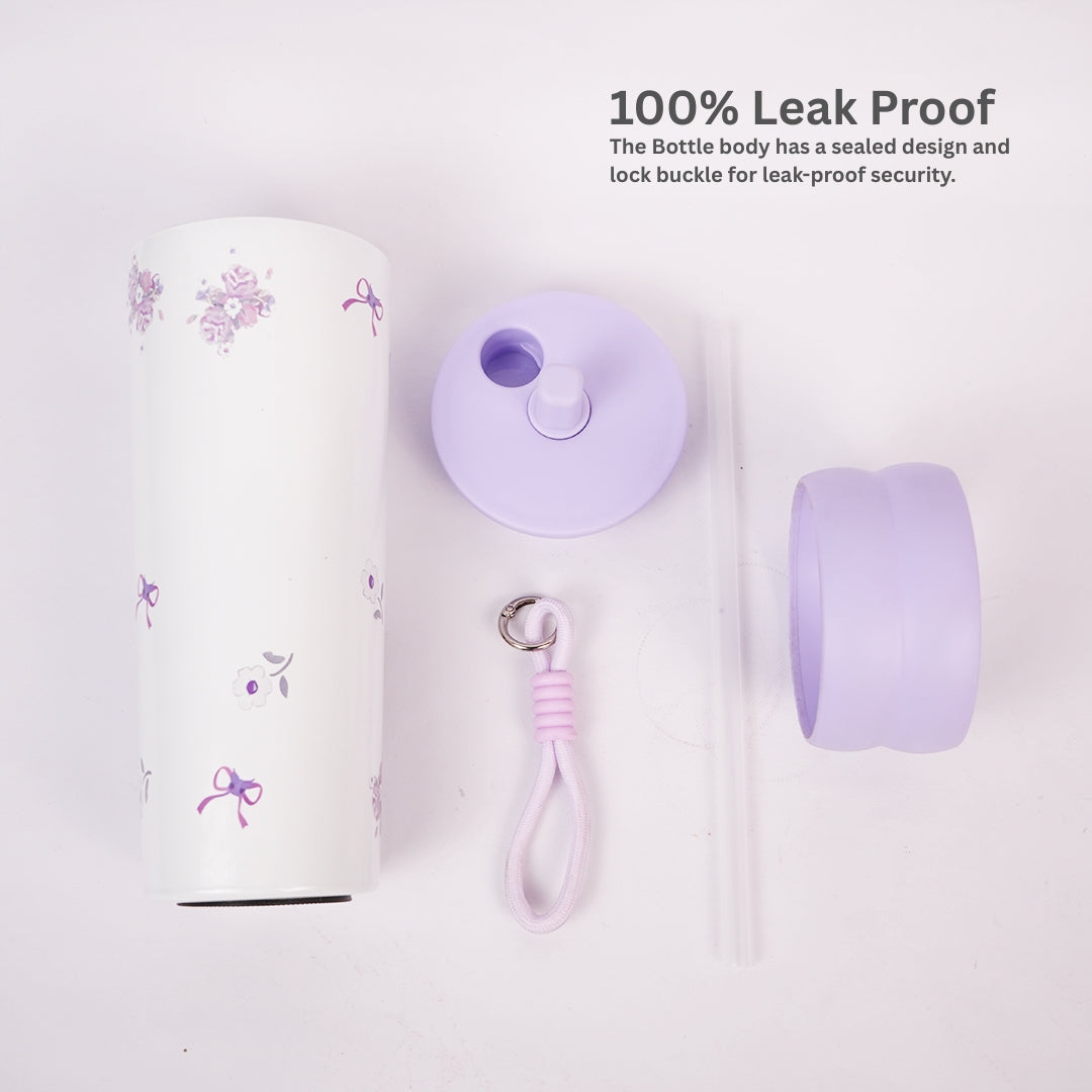 Kuromi Stainless Steel Insulated Tumbler with Straw & Carry Loop