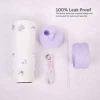 Kuromi Stainless Steel Insulated Tumbler with Straw & Carry Loop