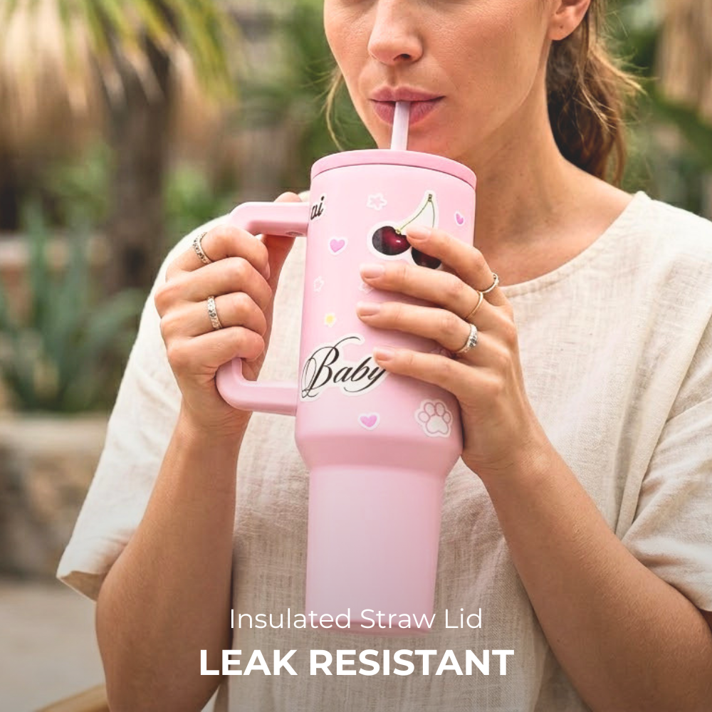 Cherry Bear Baby Insulated Leakproof Tumbler