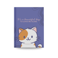 Cute Cat Notebook – “It’s a Beautiful Day to Leave Me Alone” Aesthetic Journal | Funny Cat Diary for Notes, Planning & Gifting