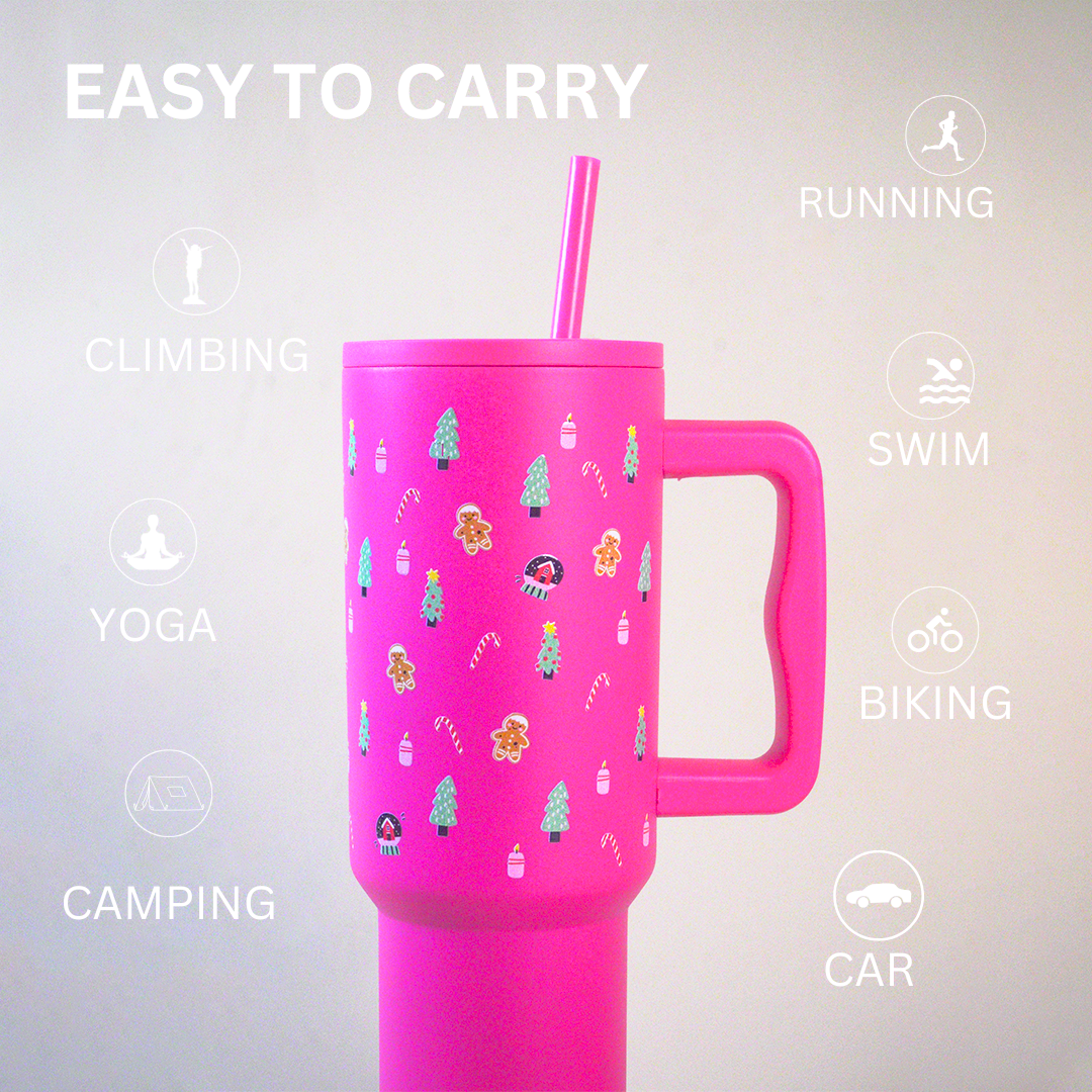 Winter Christmas Wonderland Tumbler – Pink Edition