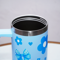 Cute Floral Blue Bow Stainless Steel Tumbler