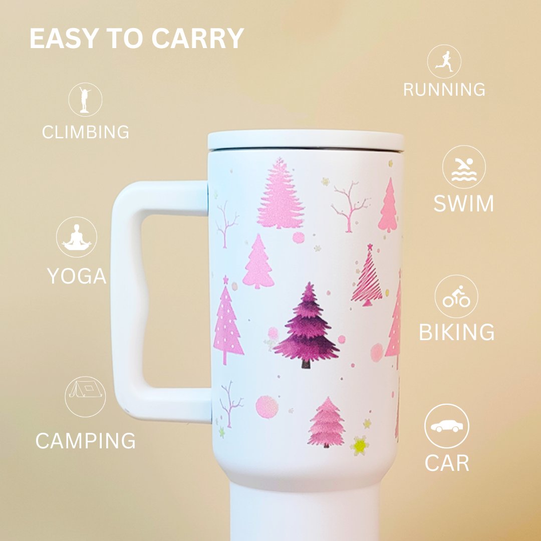 Christmas Forest Themed Tumbler