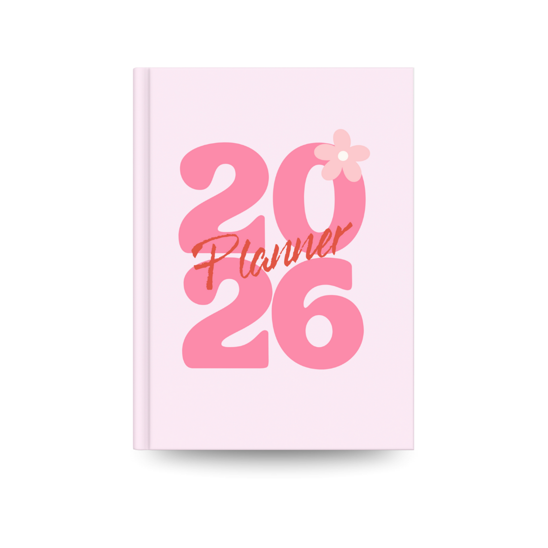 2026 Planner Diary – Cute Pink Daily Planner Notebook for Goal Planning, Journaling & Productivity