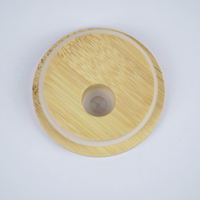 Clear Glass Tumbler with Bamboo Lid & Reusable Glass Straw