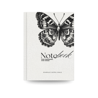 Butterfly Aesthetic Notebook for Notes, Goals & Planning | Minimal Black & White Hardcover Journal
