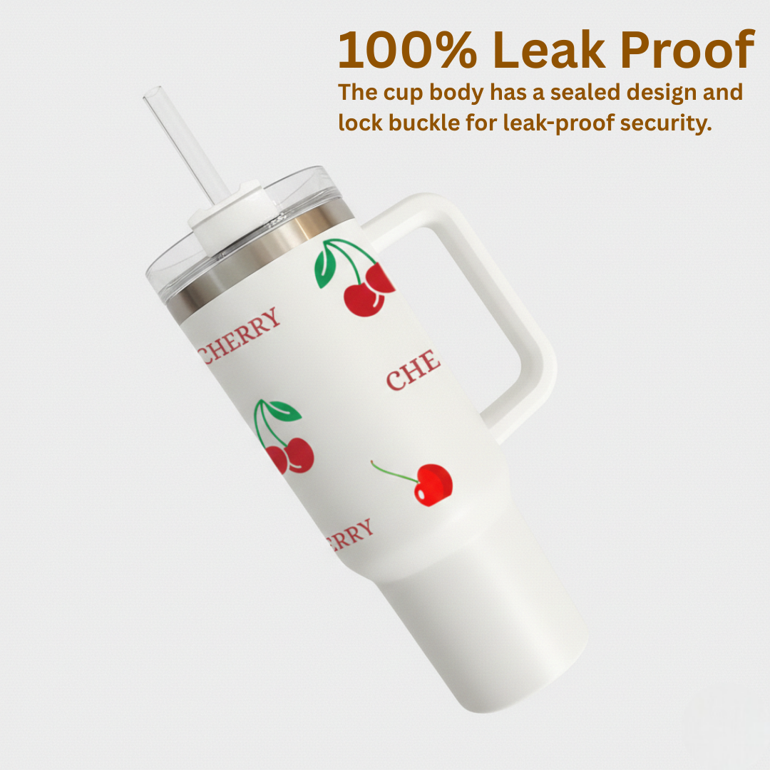 Personalized CherrySip™ Tumbler with Straw & Lid