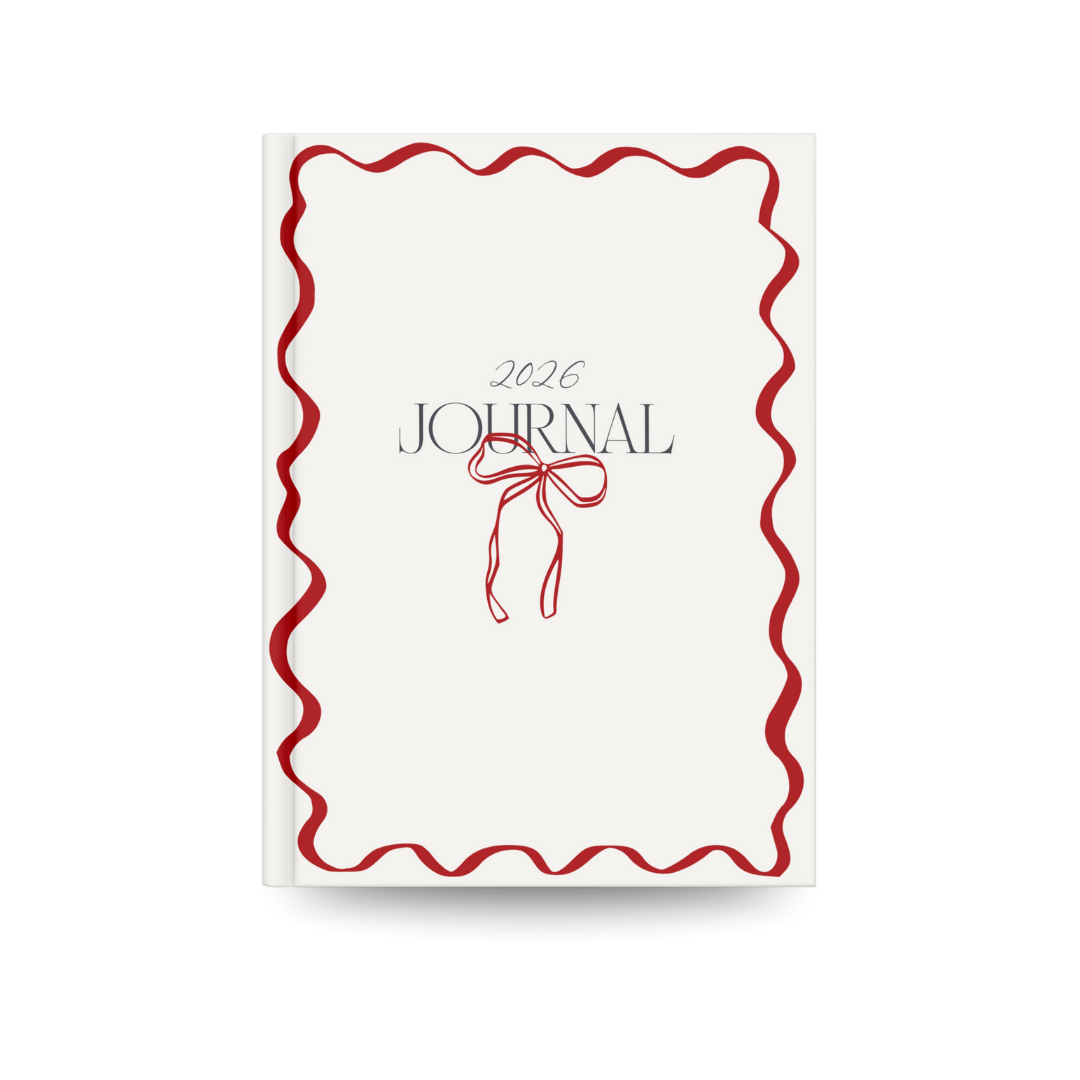 2026 Journal Notebook | Minimal Bow Aesthetic Daily Diary