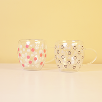 Set-2 Elegant Christmas Glass Mug