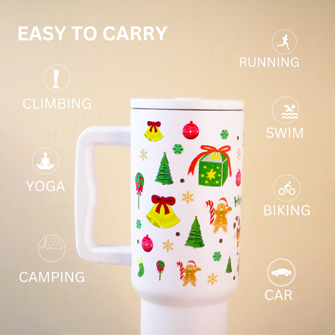 Gingerbread & Jingle Bells Christmas Theme Tumbler