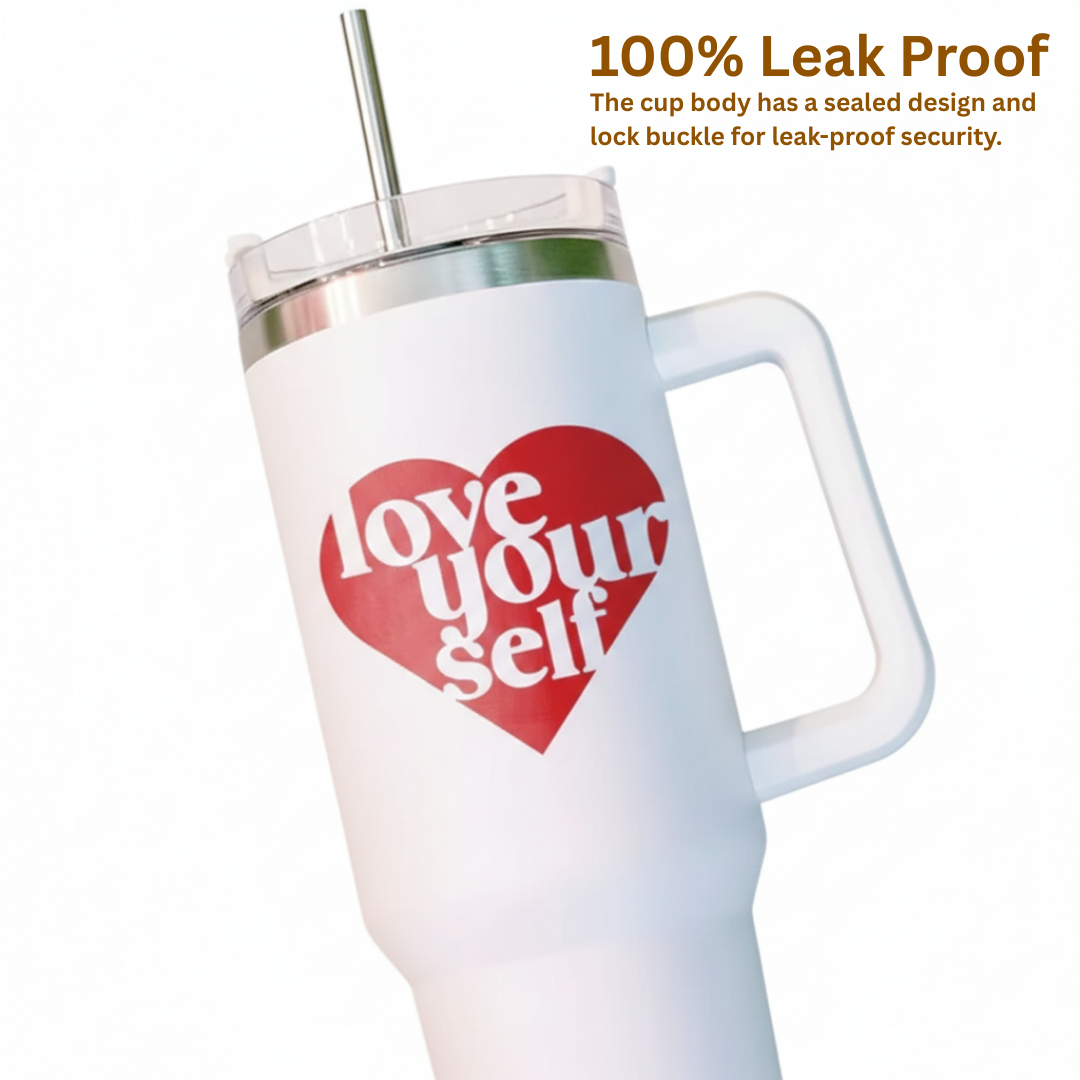 Love Yourself Quote Tumbler