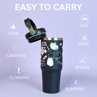 Meow Magic Tumbler – Cute Cat Print Stainless Steel Double-Wall Insulated Mug
