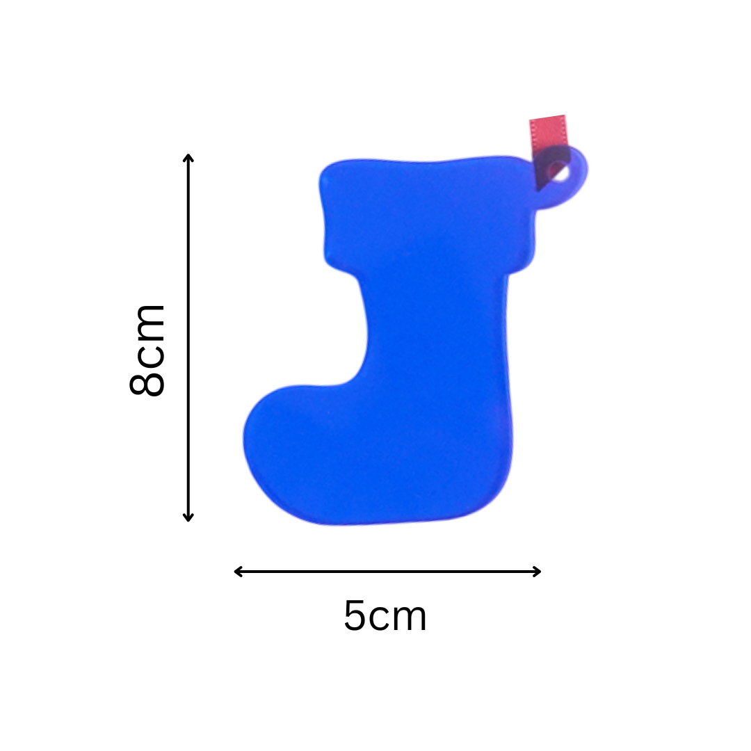 Blue Socks designed Christmas Decoration Ornaments- Set of 6