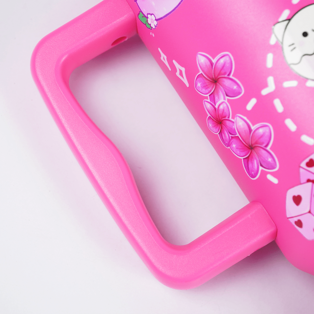 “Hot Pink Love Doodle Tumbler – Leak-Proof & Stylish” - Memories InsitePINK LOVE DOODLE TUMBLER-40 OZ