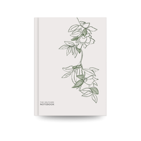 Minimal Floral Self-Care Notebook | Aesthetic Botanical Journal for Daily Notes & Mindfulness