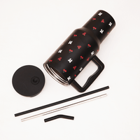 Cherry Daze  🍒 Leakproof Stainless Steel Tumbler in Black