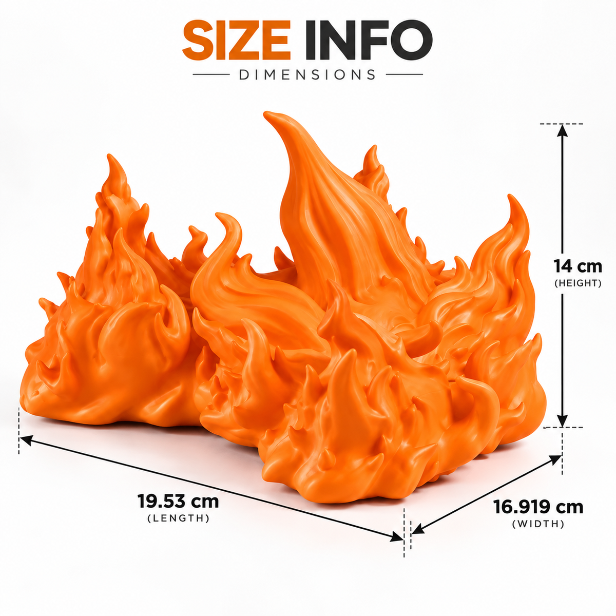 Dragon Breathing Fire Lamp Decorative Figurine with Fire Bowl Base | Fantasy Tabletop Decor