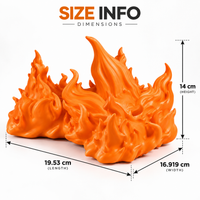 Dragon Breathing Fire Lamp Decorative Figurine with Fire Bowl Base | Fantasy Tabletop Decor