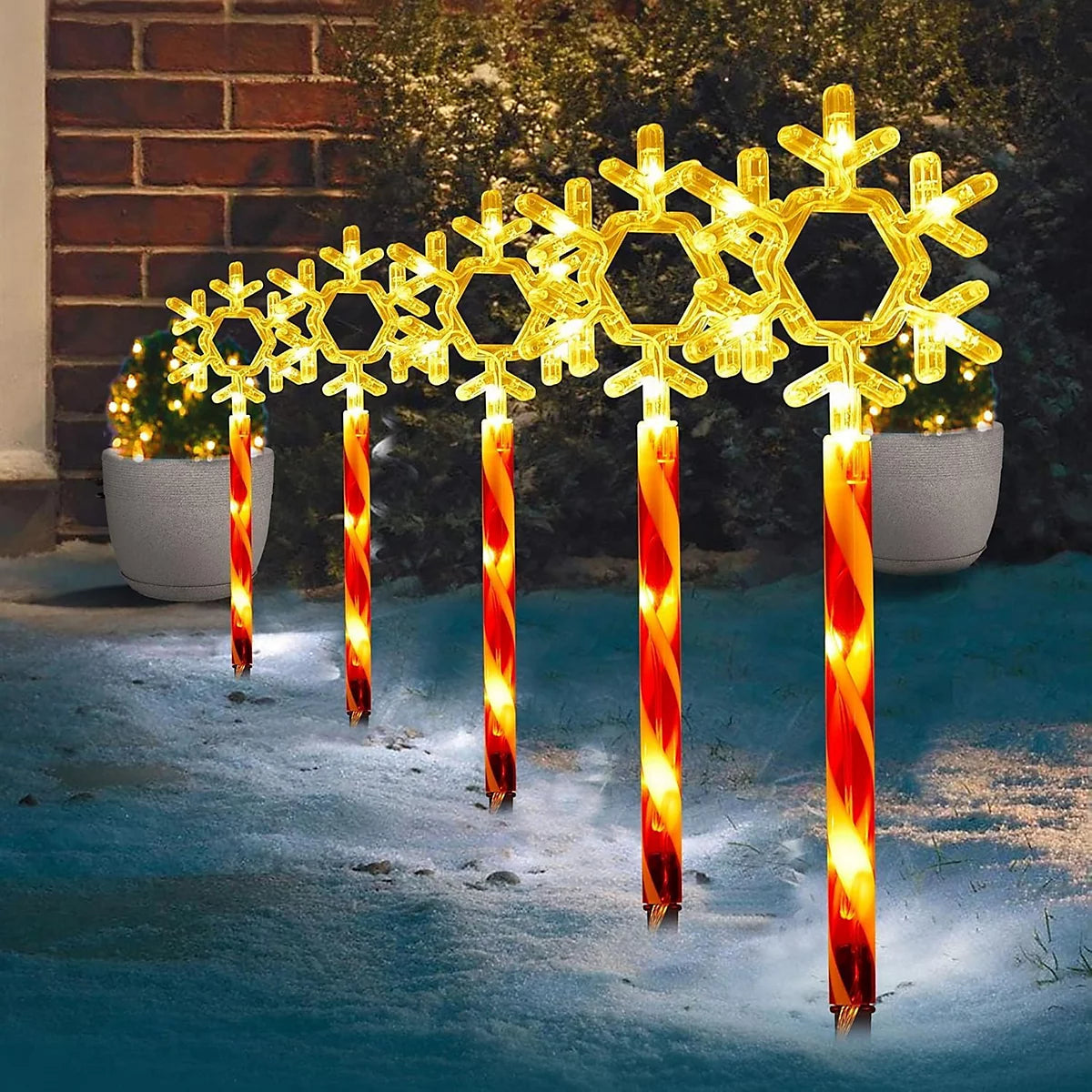 Solar Christmas Snow Flakes  Light