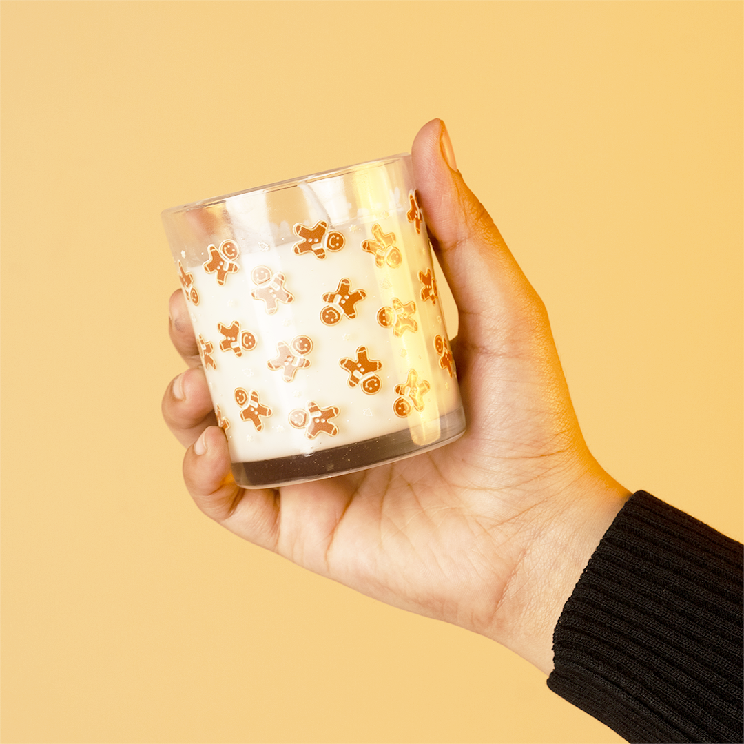 Set-3 Christmas Gingerbread Scented Glass Candles