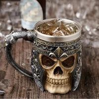 3D Skull Bone Stainless Steel Coffee Mug