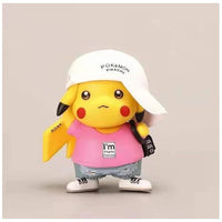 Pikachu Cartoon Action Idols Figures Cartoon Action Figures for Car Dashboard, Office Desk/Study Table (Pack of 3)