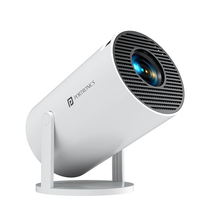 Smart LED Projector | HD 720p, 2000 Lumens, Android 11, Auto Keystone, 150” Display for Home Theater & Streaming