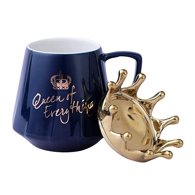 Coffee Tea Mug Cup Queen of Everything Ceramic Printed Gift for Loved Ones Funky Designer Mug Microwave Safe - Random