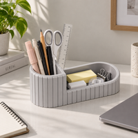 Decorative Dual Compartment Organizer Tray for Home & Office