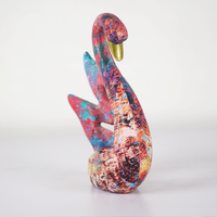 UrbanArt™ Swan Showpiece –Abstract Multicolor Resin Sculpture