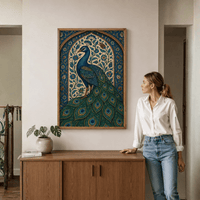Royal Peacock Canvas Wall Art - Memories InsiteROYAL PICKCOCK FRAME- STRECHED