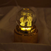 Crystal Ball LED Night Lamp with Warm Glow ( random design )