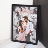 Personalized Happy Anniversary Photo Frame | Custom Couple Memory Frame