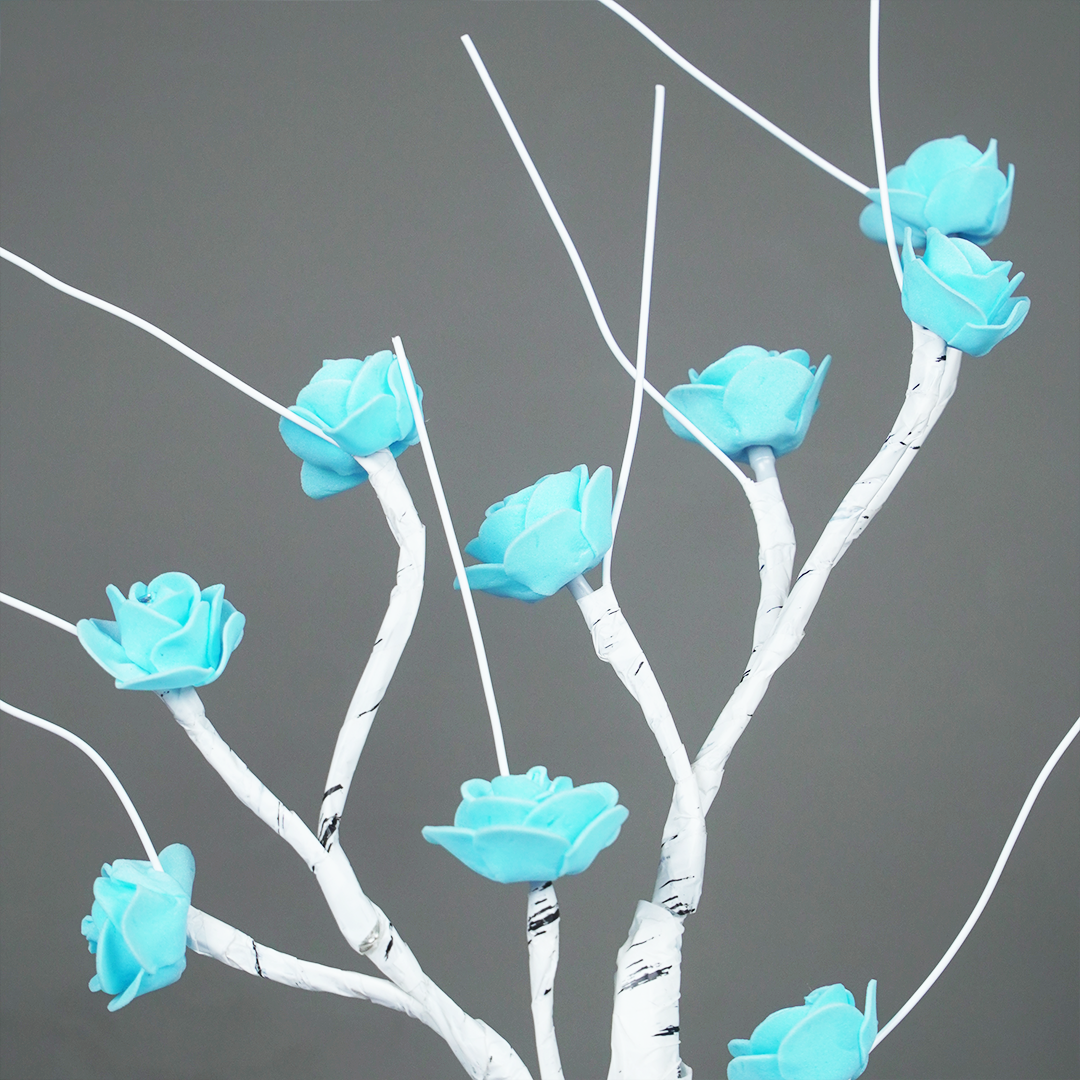 Blue Blossom Decorative Tree Light – Rose Flower Table Lamp