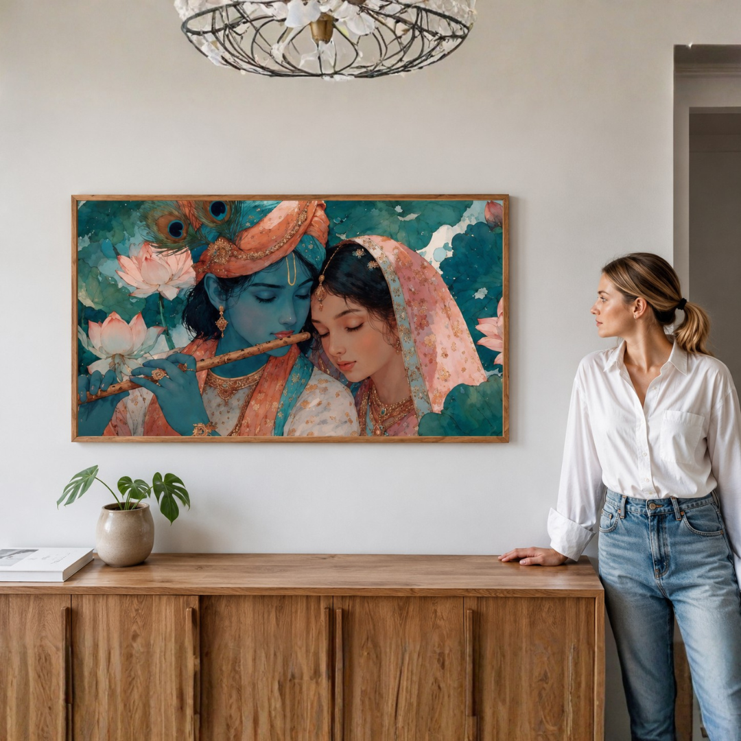 Radha Krishna Canvas Wall Art