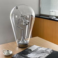 Industrial Magnet Control Glass Table Lamp