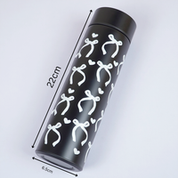 White Bow Design Stainless Steel Water Bottle